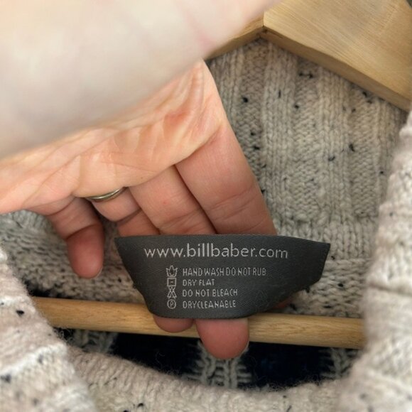 BILL BABER Merino Wool Fair Isle Turtleneck Sweater Womens Small - Picture 4 of 4